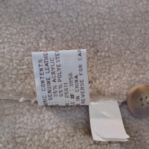 Jones New York Sports Coat, Size Large, Beige, Genuine Leather - Picture 4 of 4